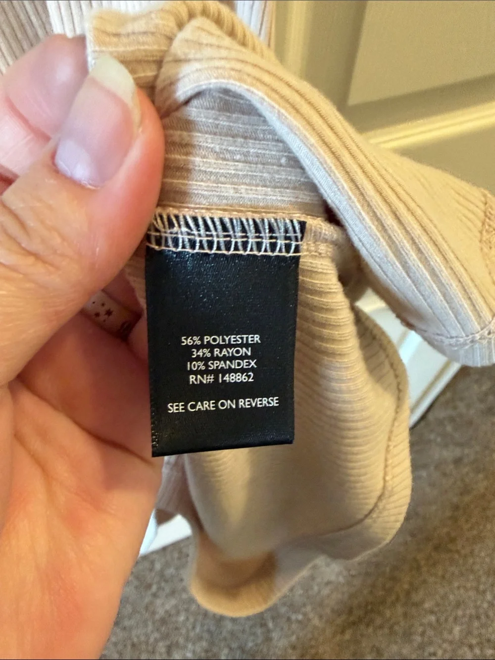 torrid Ribbed Tank Top in Light Taupe - Picture 3 of 5